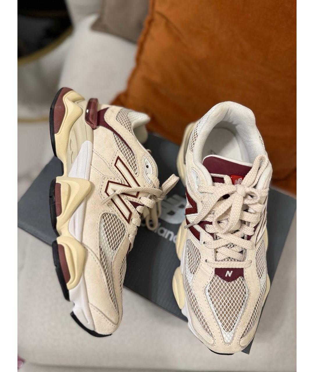 NEW BALANCE Бежевые текстильные низкие кроссовки / кеды, фото 6