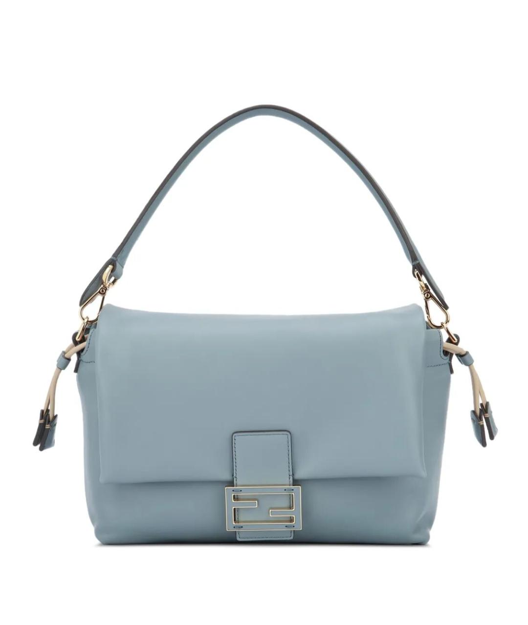 FENDI Голубая кожаная сумка через плечо, фото 1