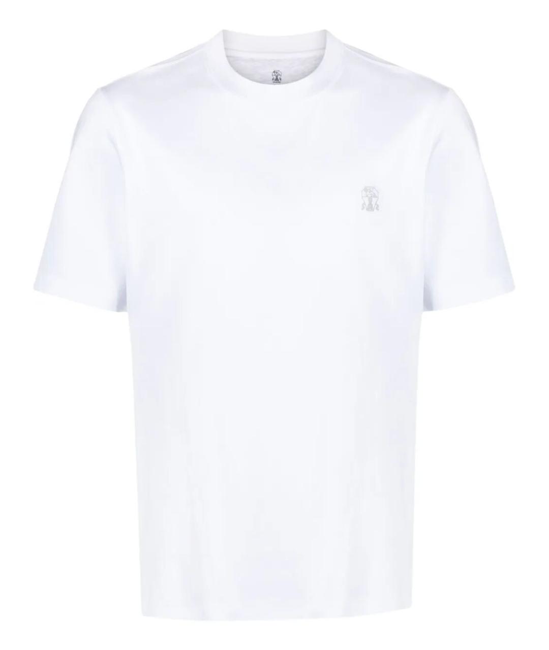 BRUNELLO CUCINELLI Белая хлопковая футболка, фото 1