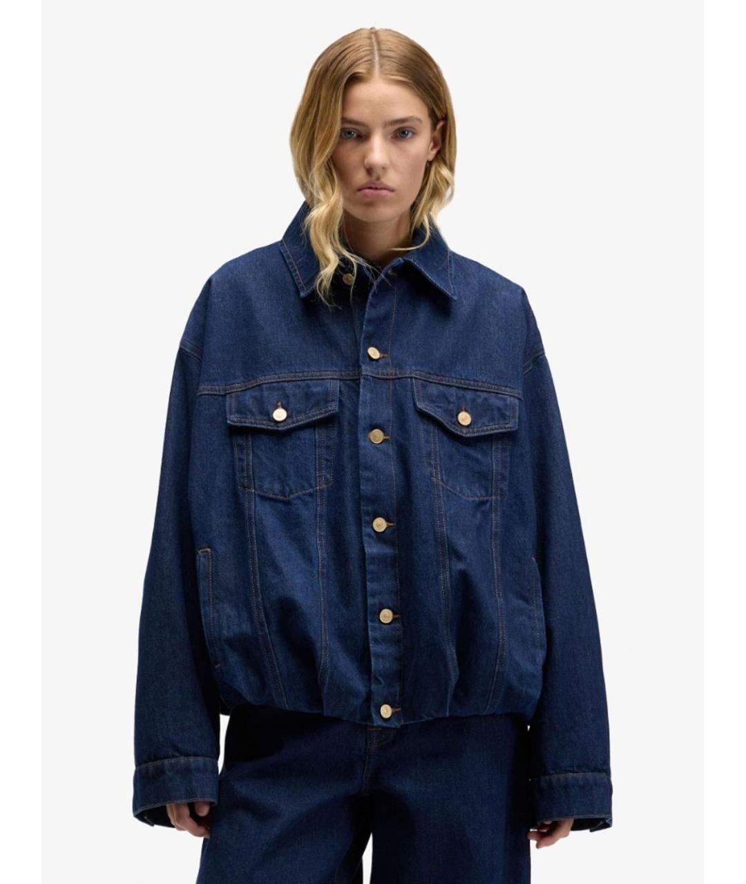 7 FOR ALL MANKIND Синяя хлопковая куртка, фото 2