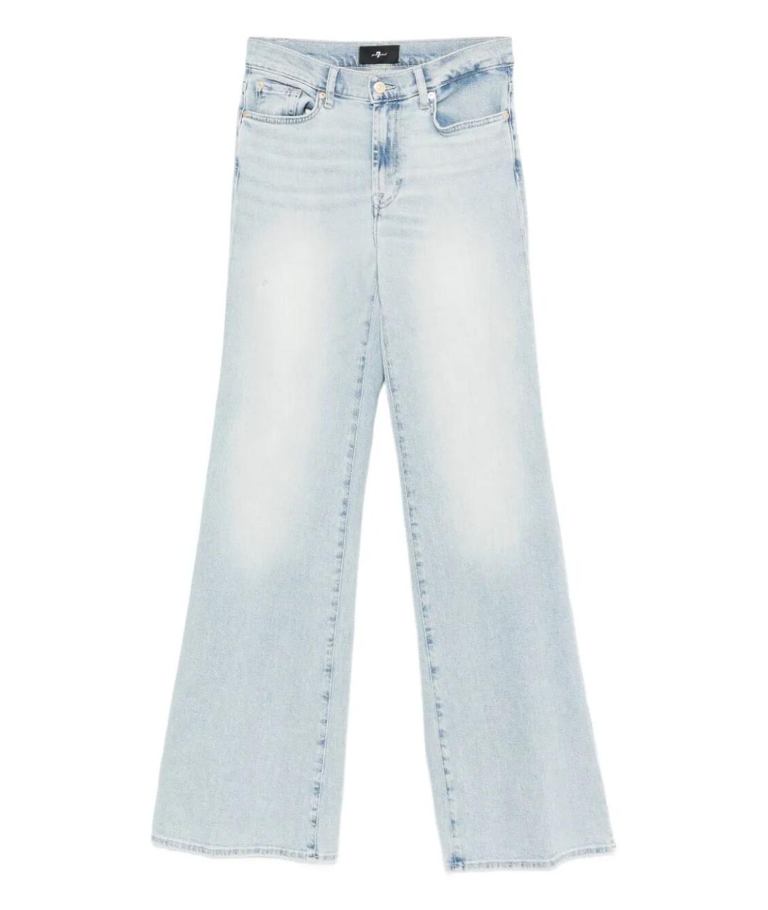 7 FOR ALL MANKIND Голубые хлопковые джинсы клеш, фото 1