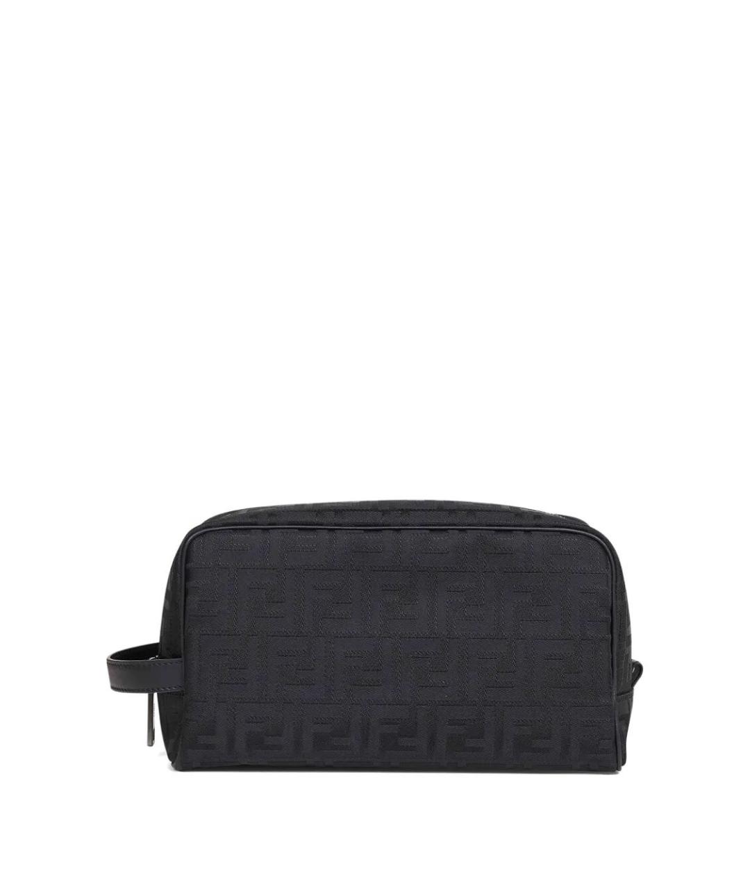 FENDI Черная синтетическая барсетка, фото 1