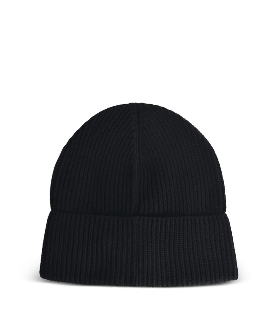 MONCLER Черная хлопковая шапка, фото 2