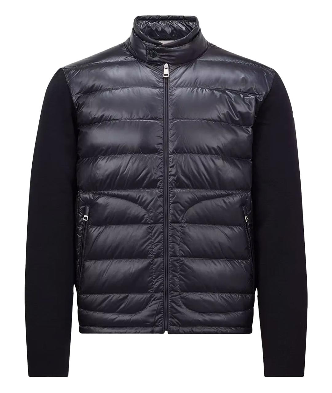 MONCLER Синий шерстяной пуховик, фото 1