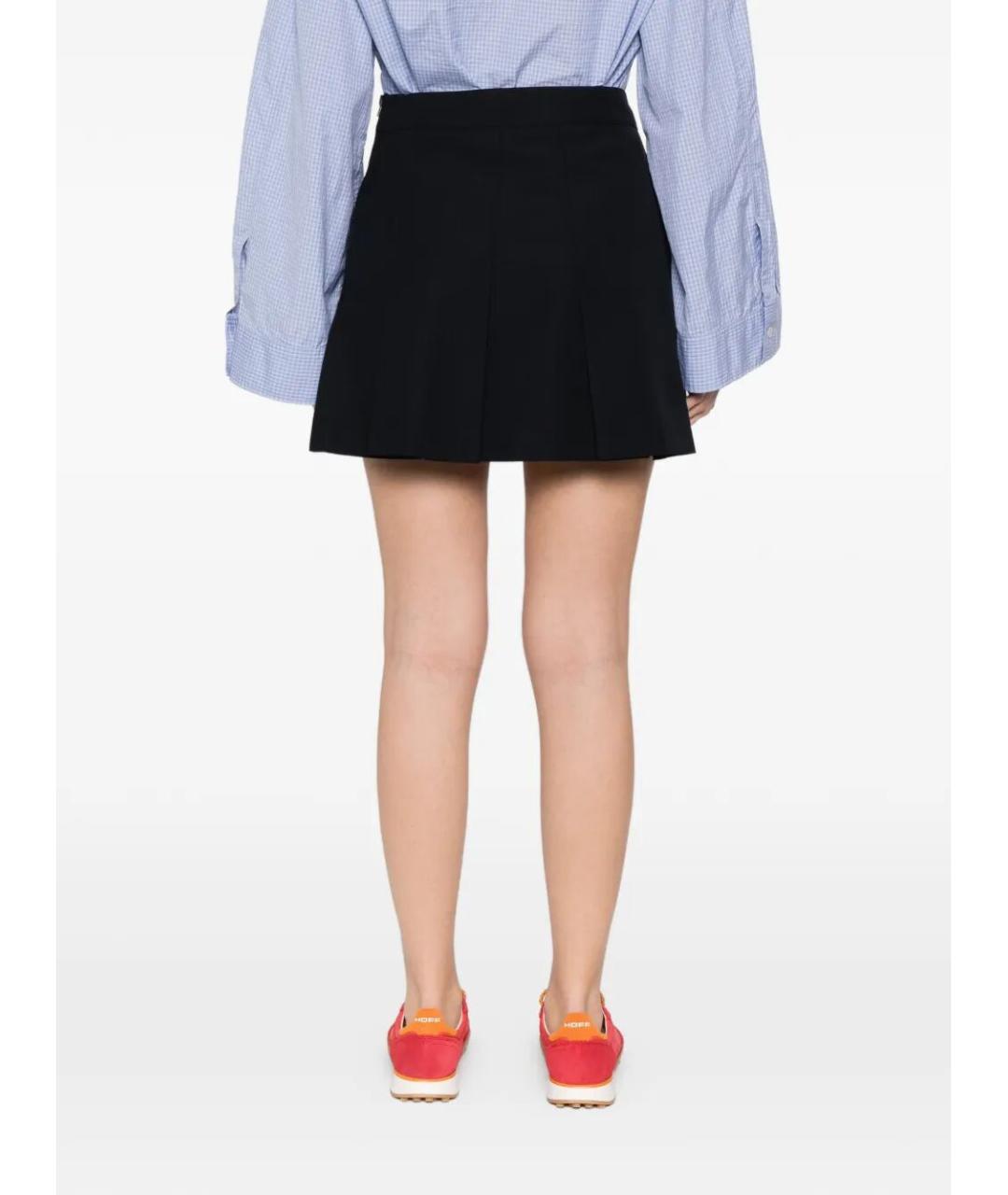 A.P.C. Темно-синяя хлопковая юбка мини, фото 4