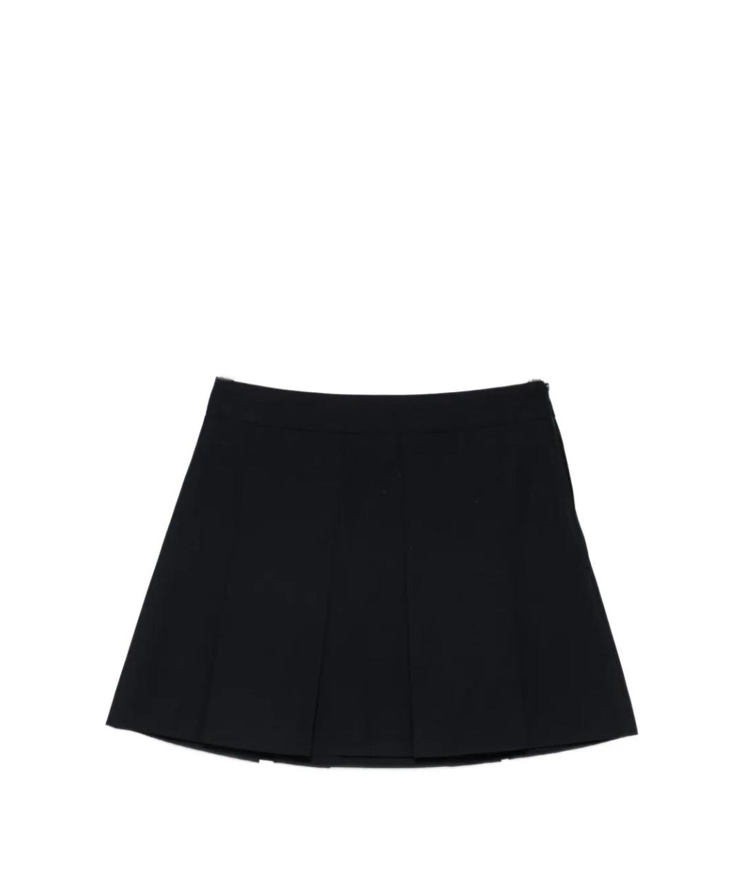 A.P.C. Темно-синяя хлопковая юбка мини, фото 1