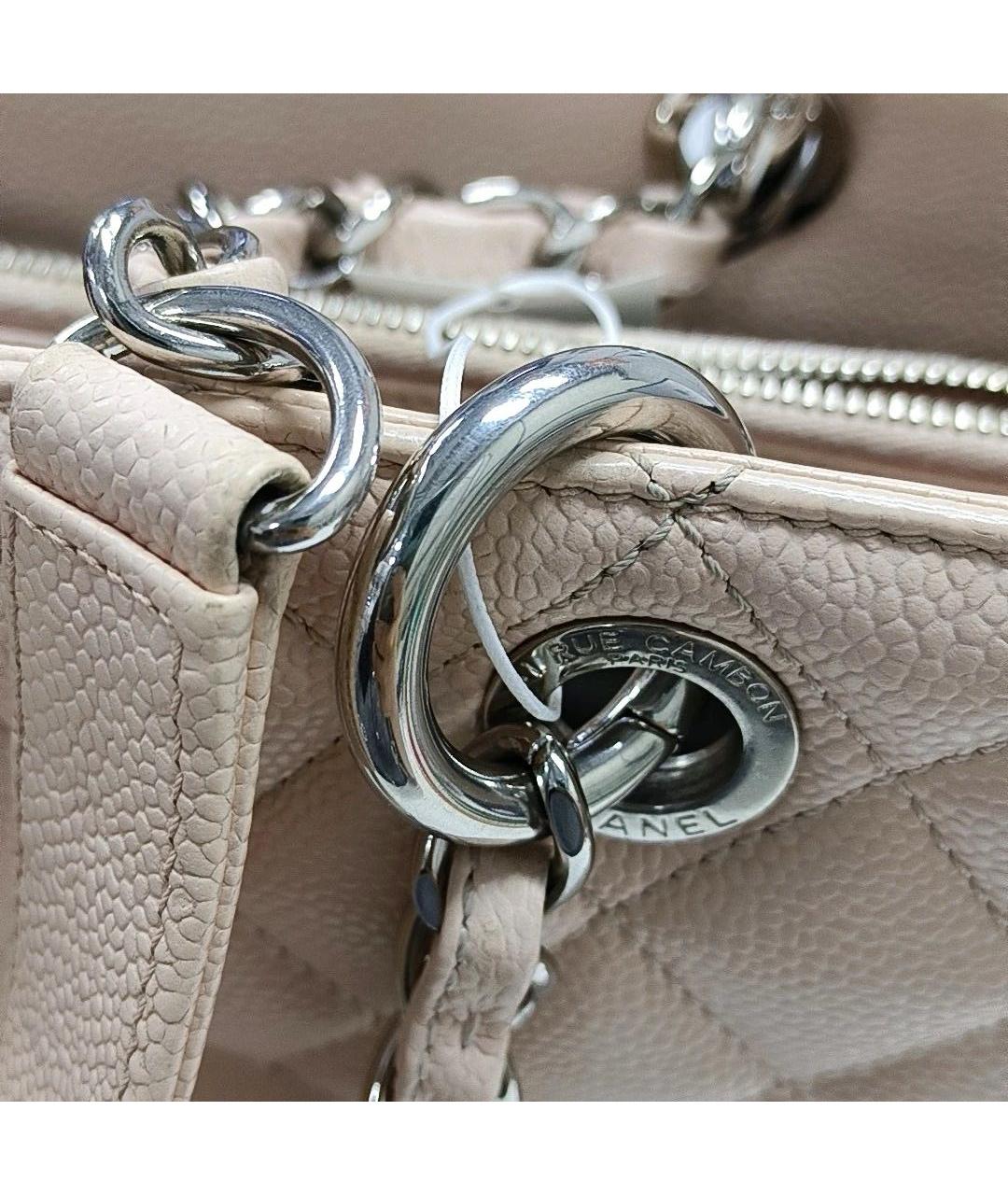 CHANEL Розовая кожаная сумка тоут, фото 8