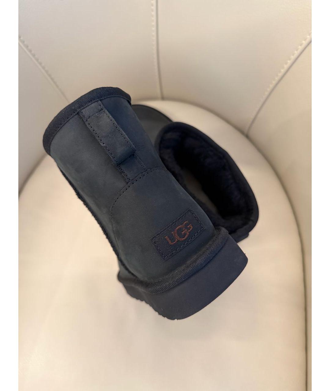 UGG AUSTRALIA Черные кожаные полусапоги, фото 6