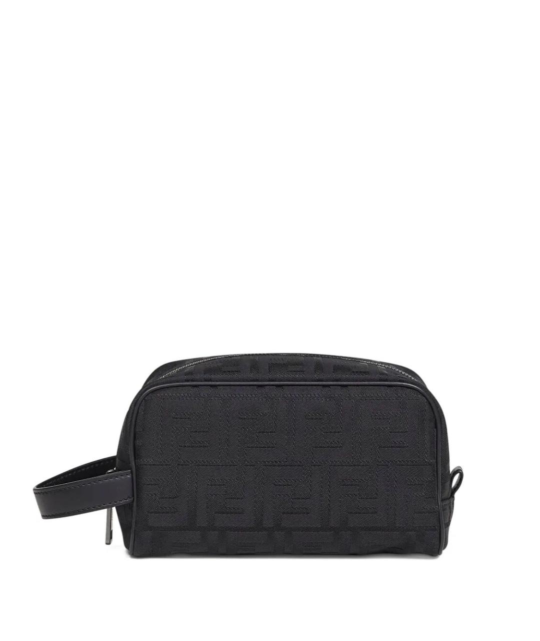 FENDI Черная синтетическая барсетка, фото 1