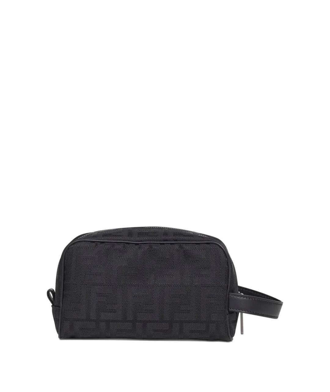 FENDI Черная синтетическая барсетка, фото 2