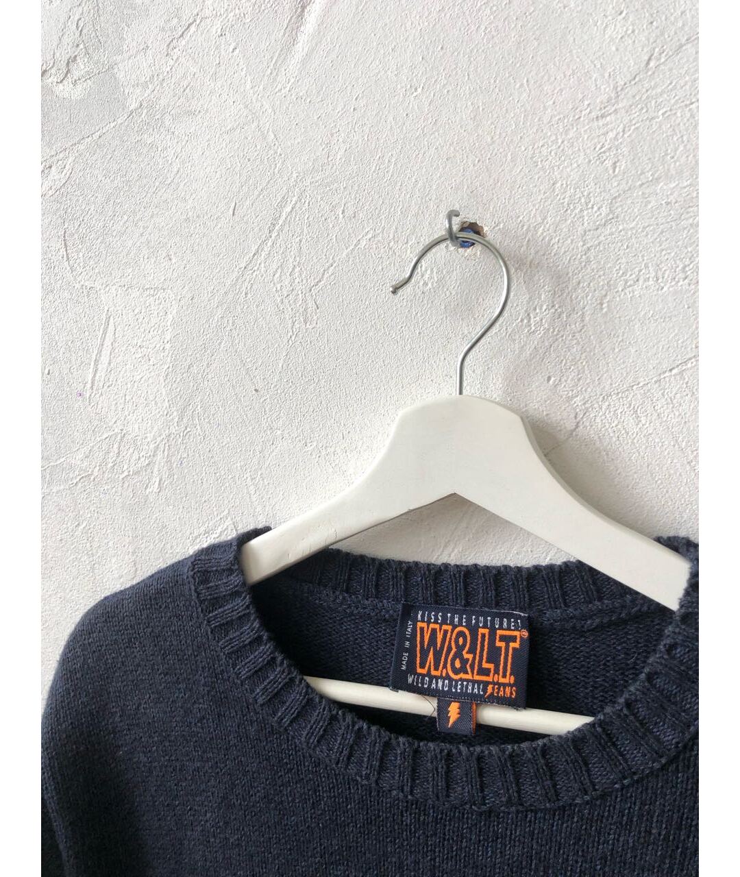 WALTER VAN BEIRENDONCK Темно-синий шерстяной джемпер / свитер, фото 3