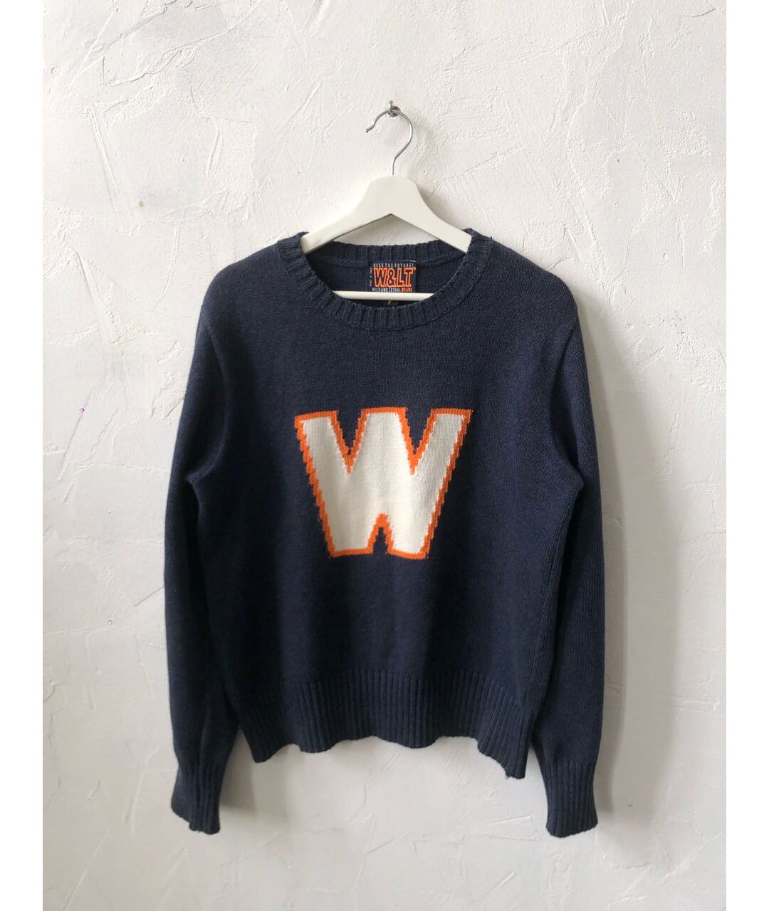 WALTER VAN BEIRENDONCK Темно-синий шерстяной джемпер / свитер, фото 9