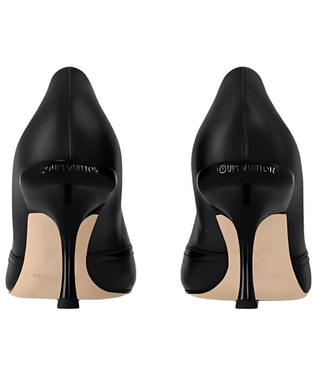 LOUIS VUITTON Черные кожаные туфли, фото 4