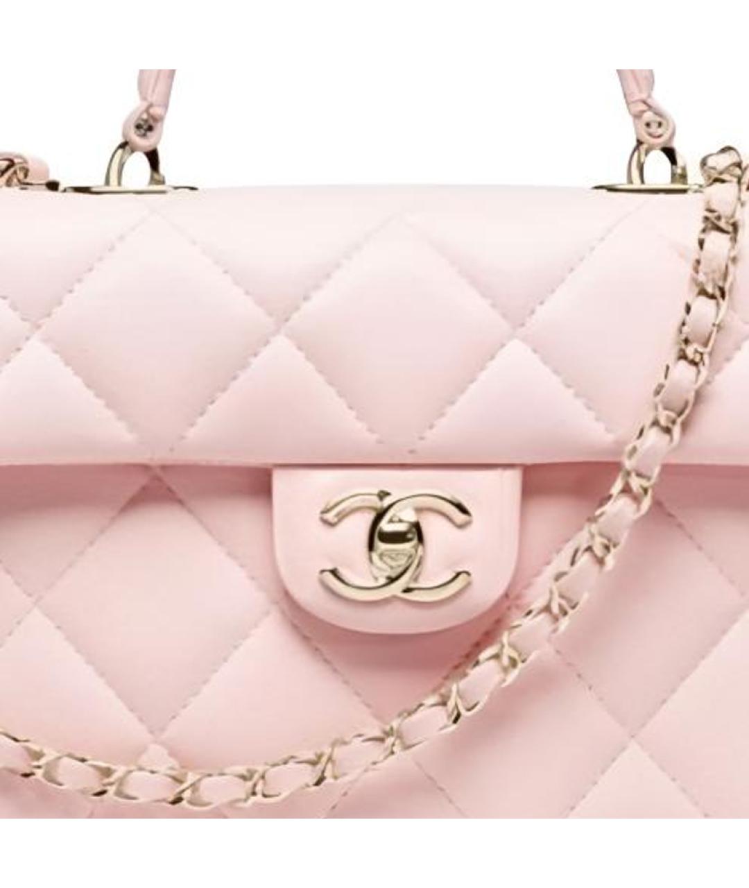 CHANEL Розовая кожаная сумка через плечо, фото 3