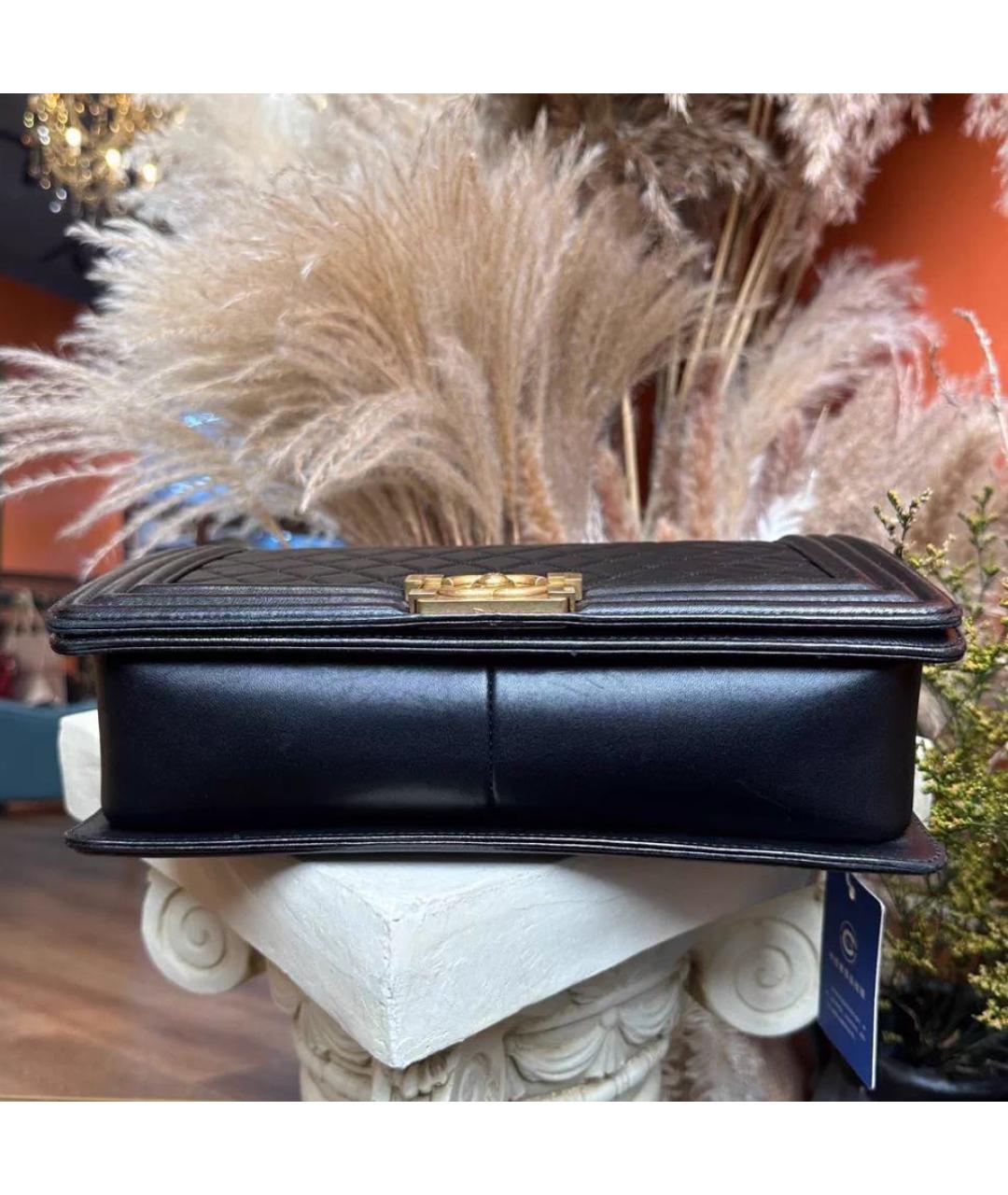 CHANEL Черная кожаная сумка через плечо, фото 5