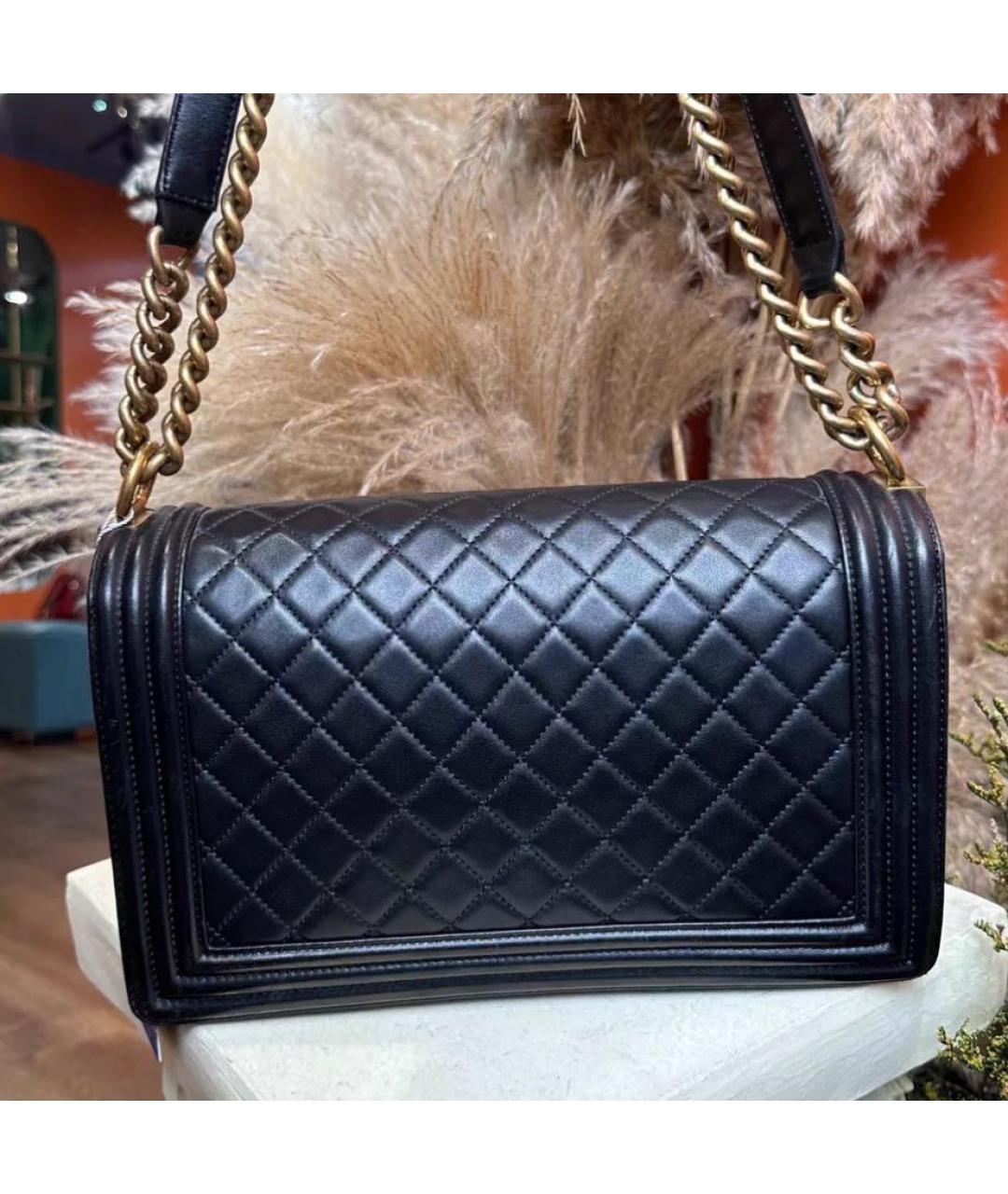 CHANEL Черная кожаная сумка через плечо, фото 4