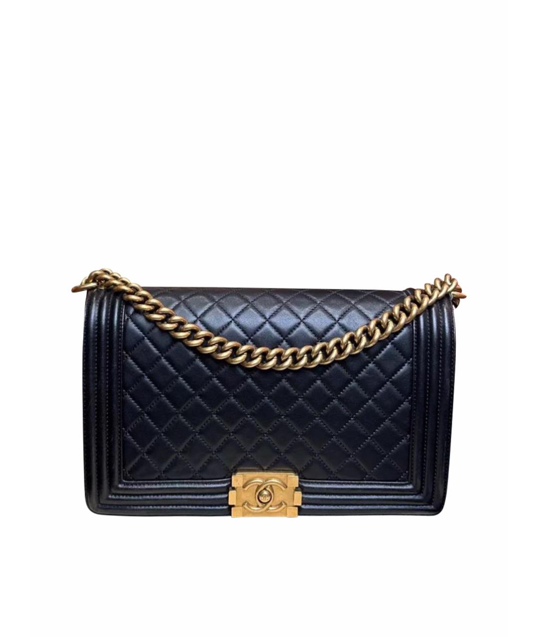 CHANEL Черная кожаная сумка через плечо, фото 1