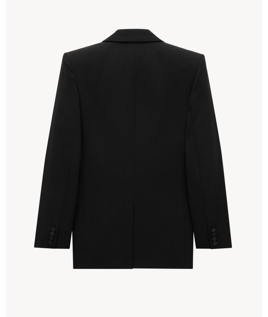 SAINT LAURENT Черный шерстяной костюм с брюками, фото 2