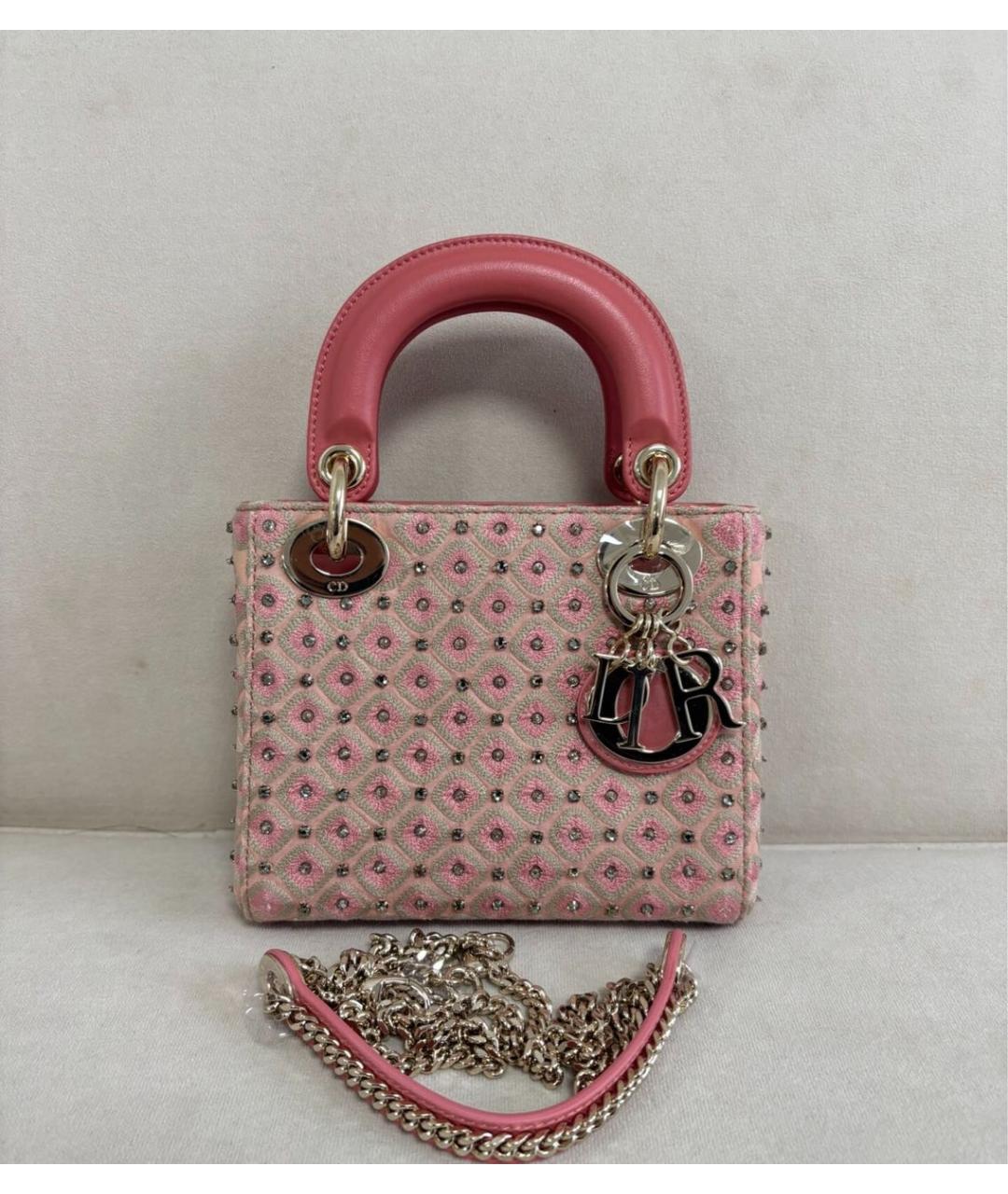 CHRISTIAN DIOR Розовая сумка с короткими ручками, фото 2
