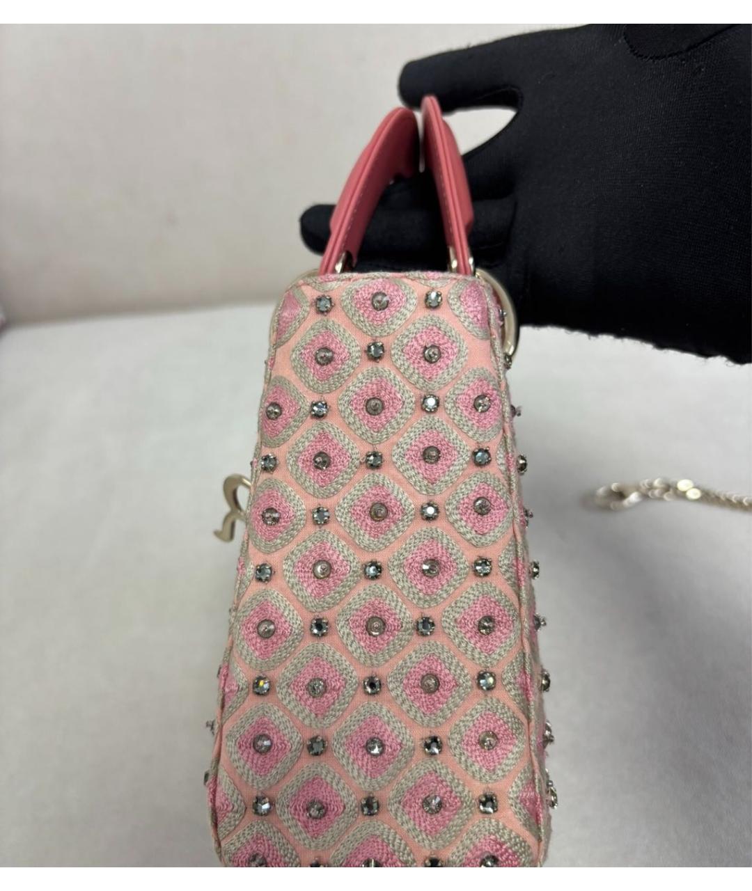 CHRISTIAN DIOR Розовая сумка с короткими ручками, фото 4