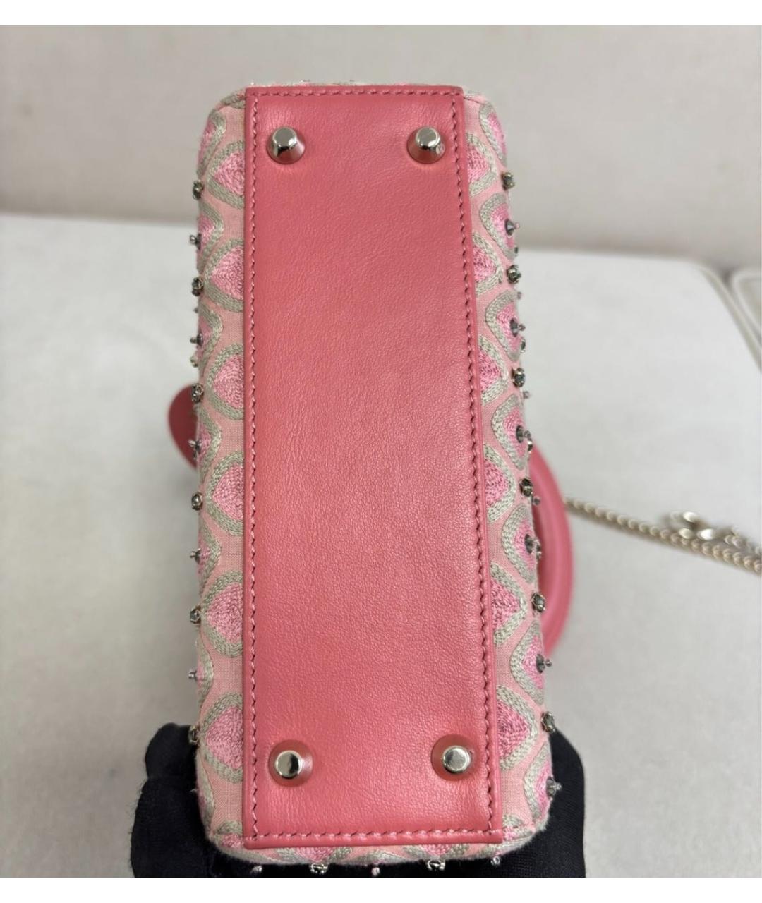 CHRISTIAN DIOR Розовая сумка с короткими ручками, фото 5