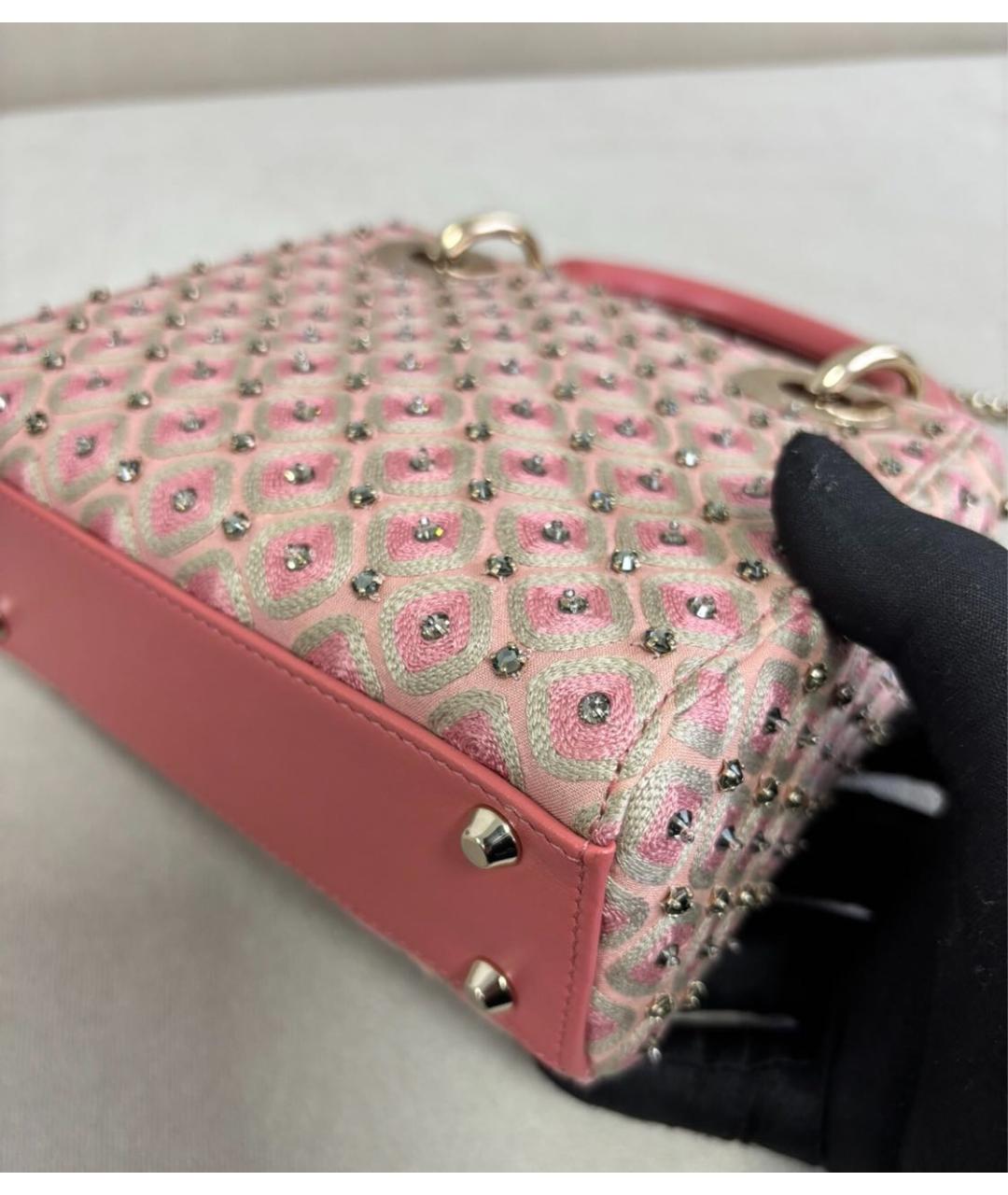 CHRISTIAN DIOR Розовая сумка с короткими ручками, фото 6