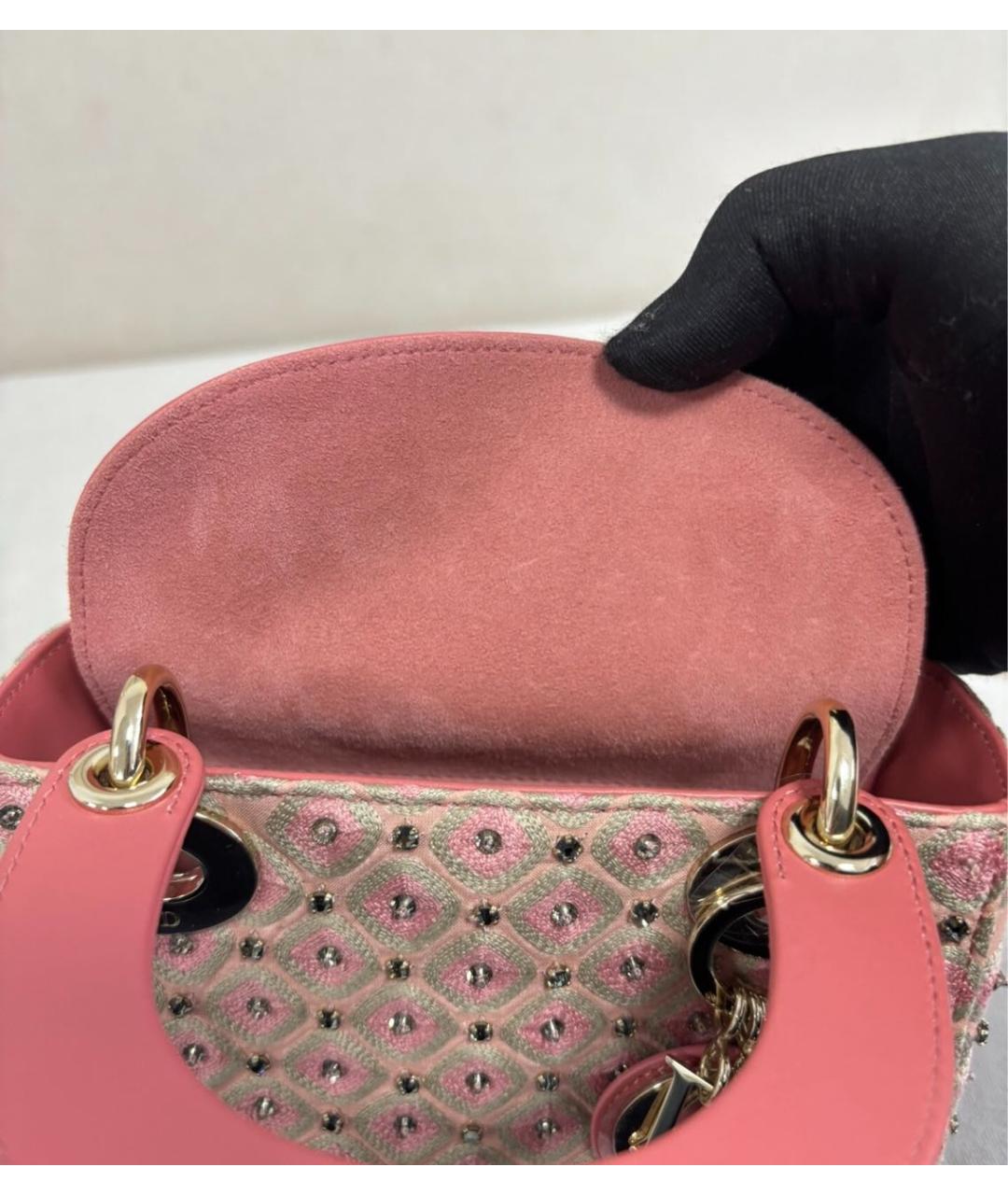 CHRISTIAN DIOR Розовая сумка с короткими ручками, фото 8