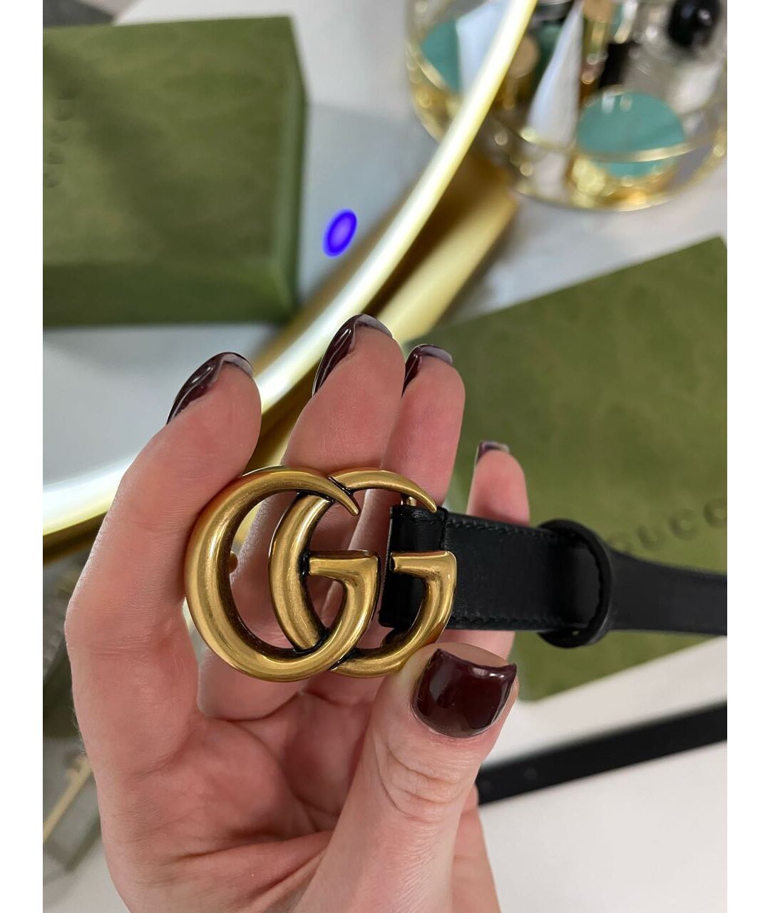 GUCCI Черный кожаный ремень, фото 2