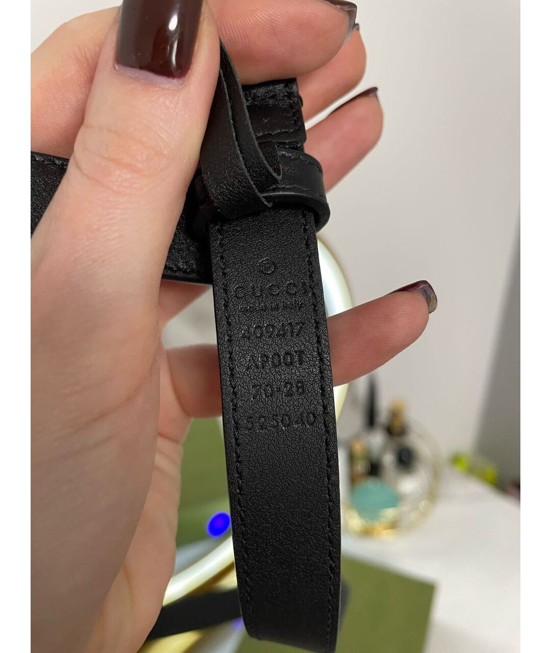 GUCCI Черный кожаный ремень, фото 3