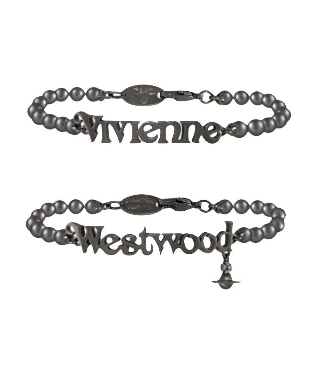 VIVIENNE WESTWOOD Серый латунный браслет, фото 1