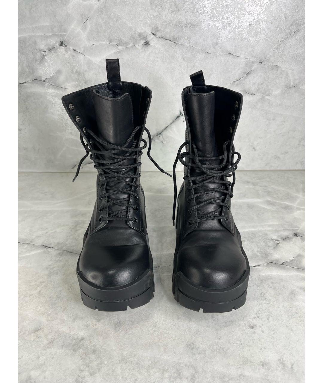 BALENCIAGA Черные кожаные ботинки, фото 6