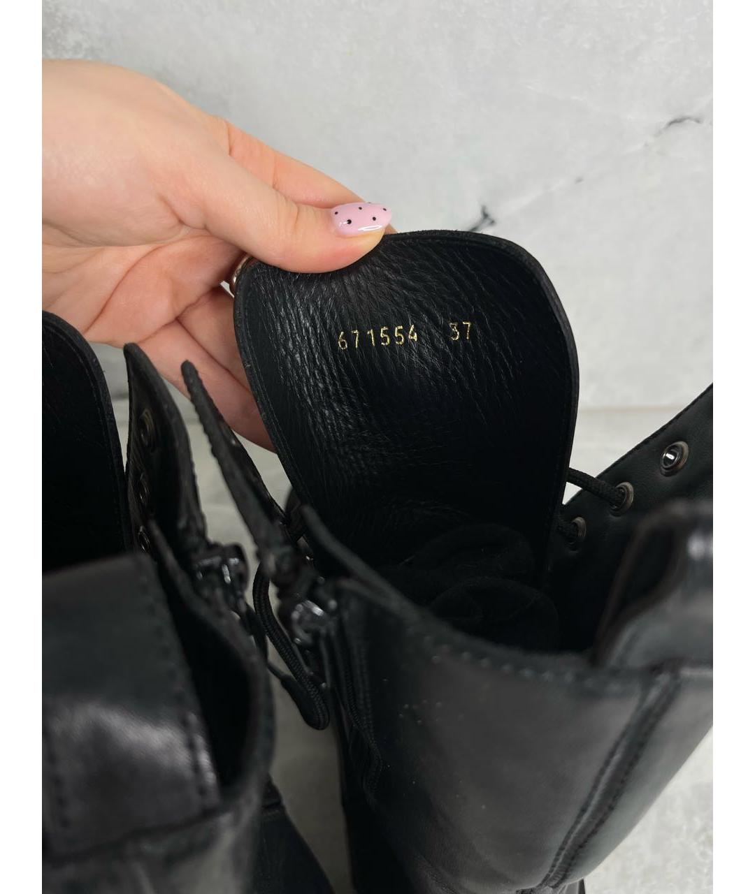 BALENCIAGA Черные кожаные ботинки, фото 5