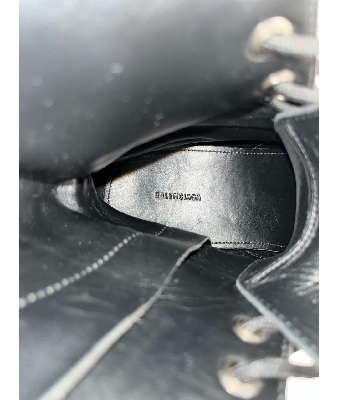 BALENCIAGA Черные кожаные ботинки, фото 8