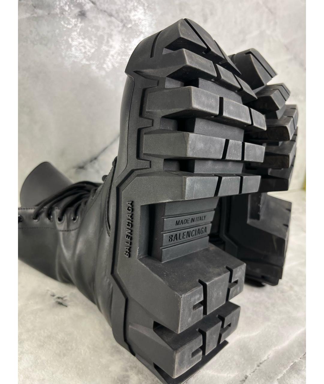 BALENCIAGA Черные кожаные ботинки, фото 7