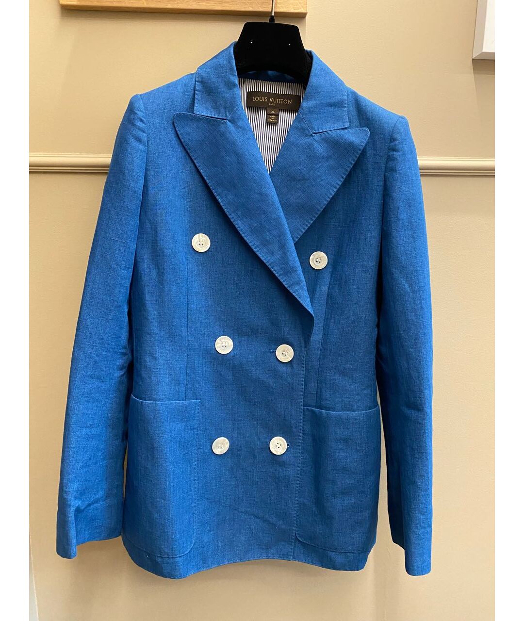 LOUIS VUITTON PRE-OWNED Голубой льняной жакет/пиджак, фото 7