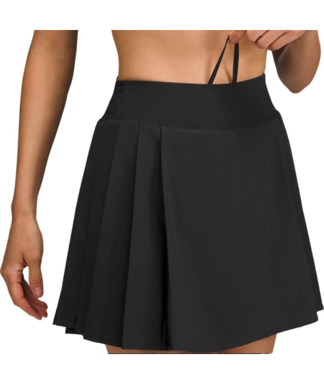 Lululemon Черная юбка мини, фото 7