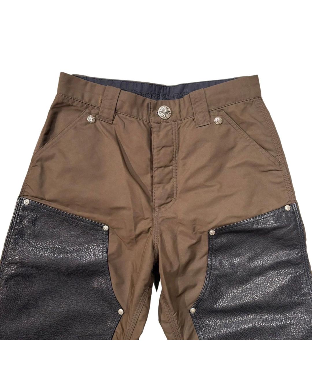 CHROME HEARTS Коричневые прямые брюки, фото 3