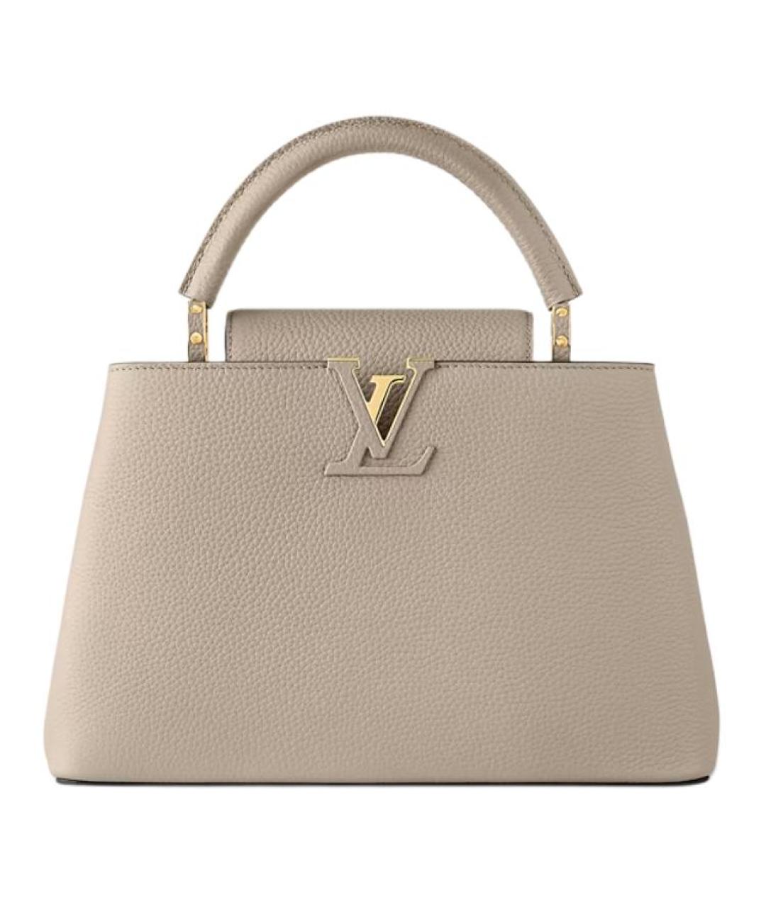 LOUIS VUITTON Бежевая кожаная сумка через плечо, фото 1