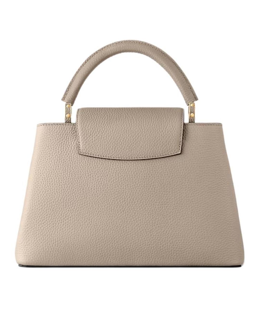 LOUIS VUITTON Бежевая кожаная сумка через плечо, фото 3