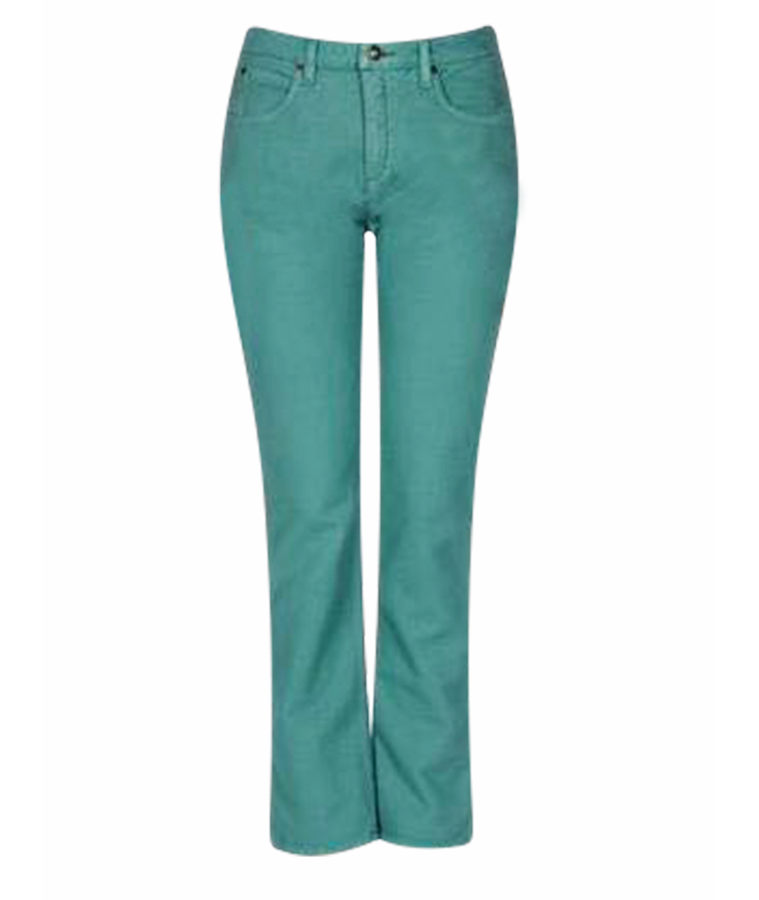 SEE BY CHLOE Зеленые хлопко-эластановые прямые джинсы, фото 1