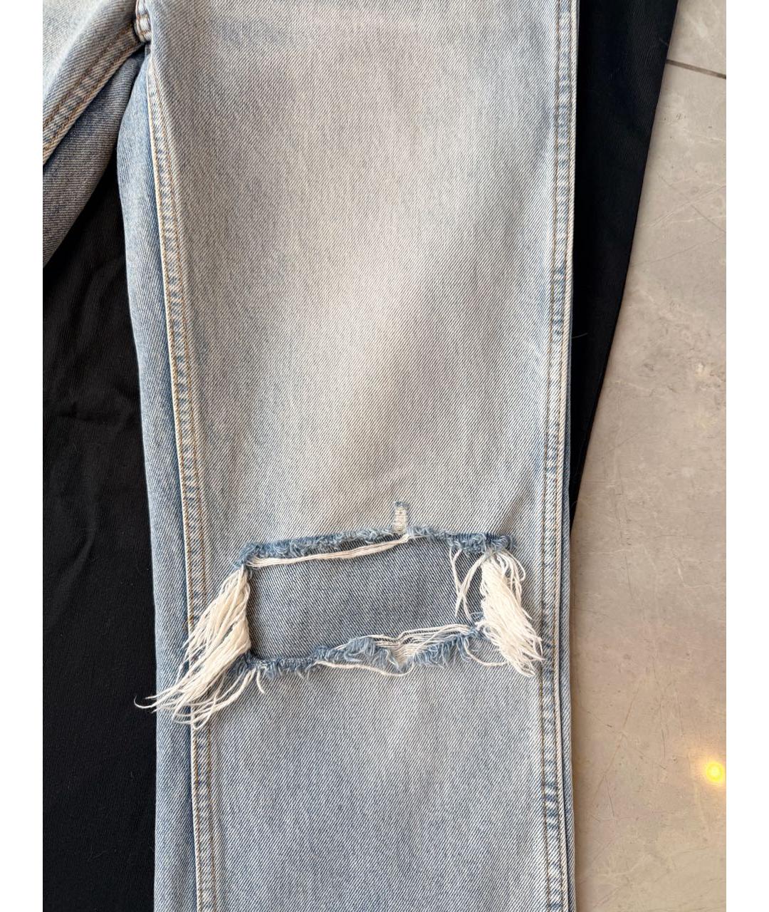 Re done Голубые хлопковые прямые джинсы, фото 2