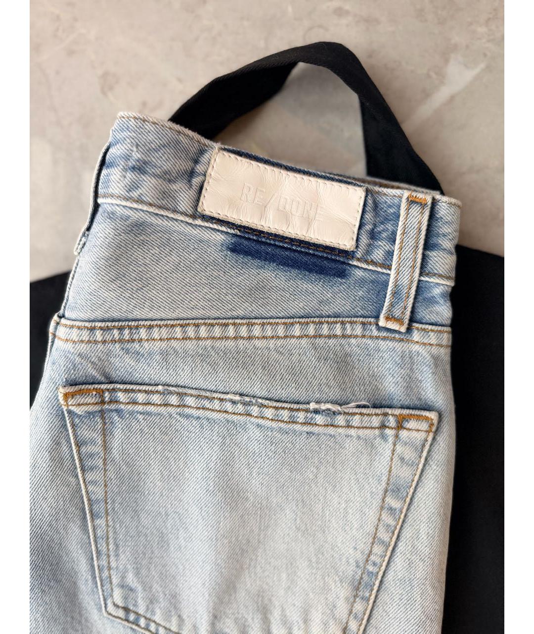 Re done Голубые хлопковые прямые джинсы, фото 5