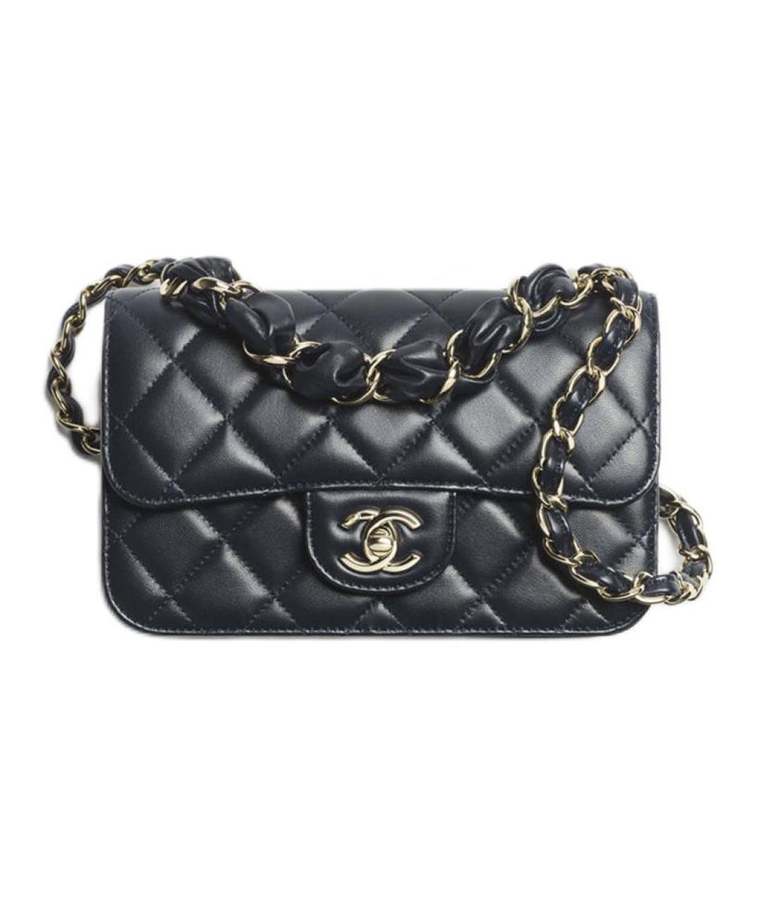 CHANEL Черная кожаная сумка через плечо, фото 1
