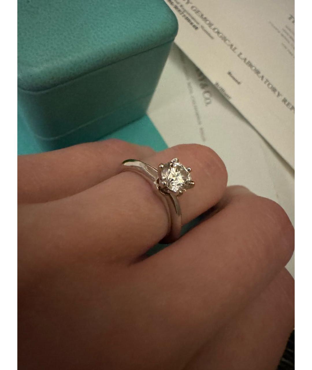 TIFFANY&CO Серебряное платиновое кольцо, фото 4