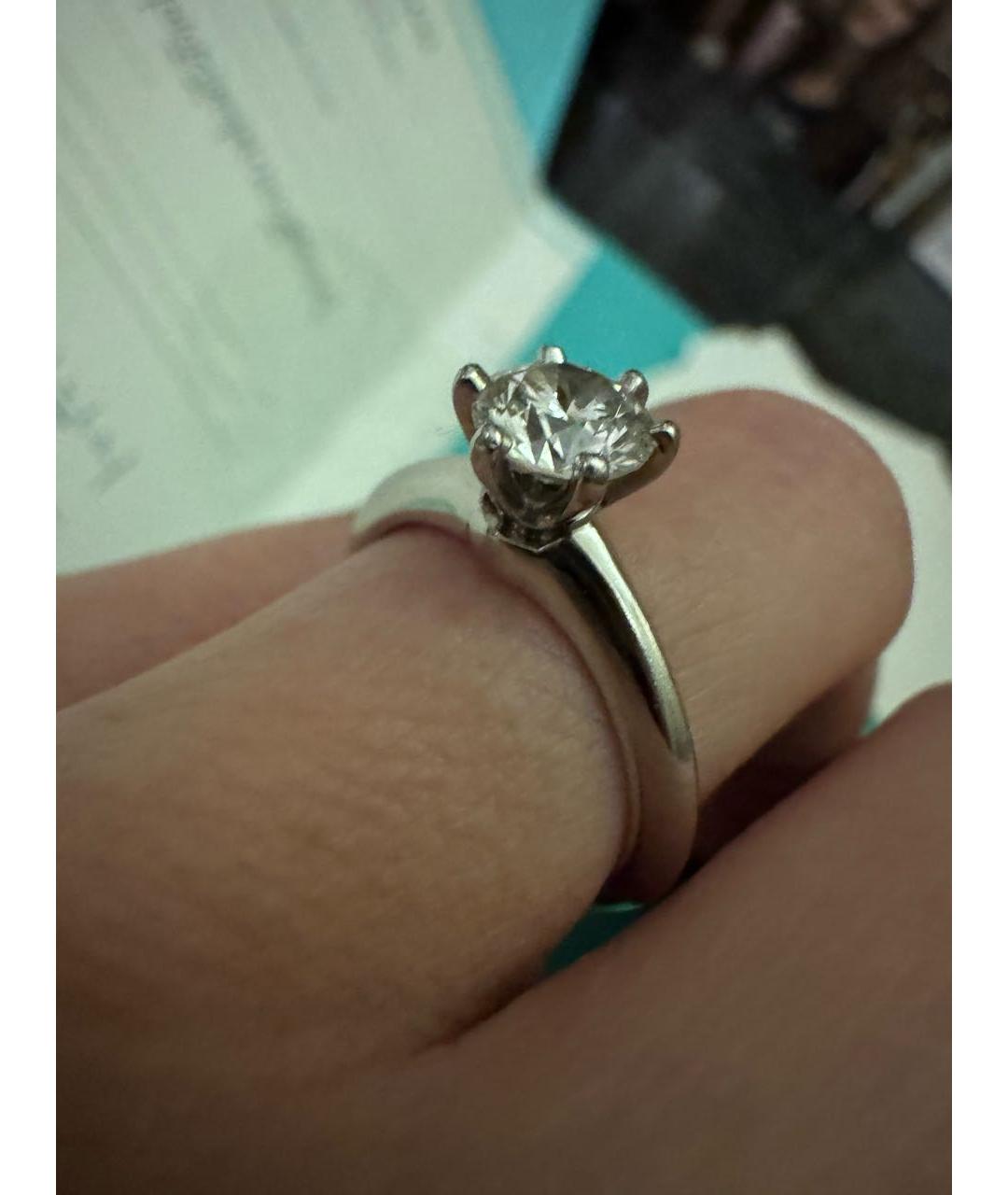 TIFFANY&CO Серебряное платиновое кольцо, фото 5