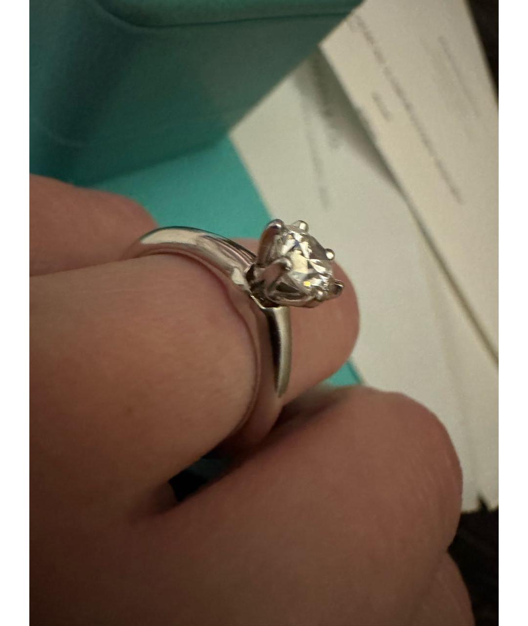 TIFFANY&CO Серебряное платиновое кольцо, фото 6