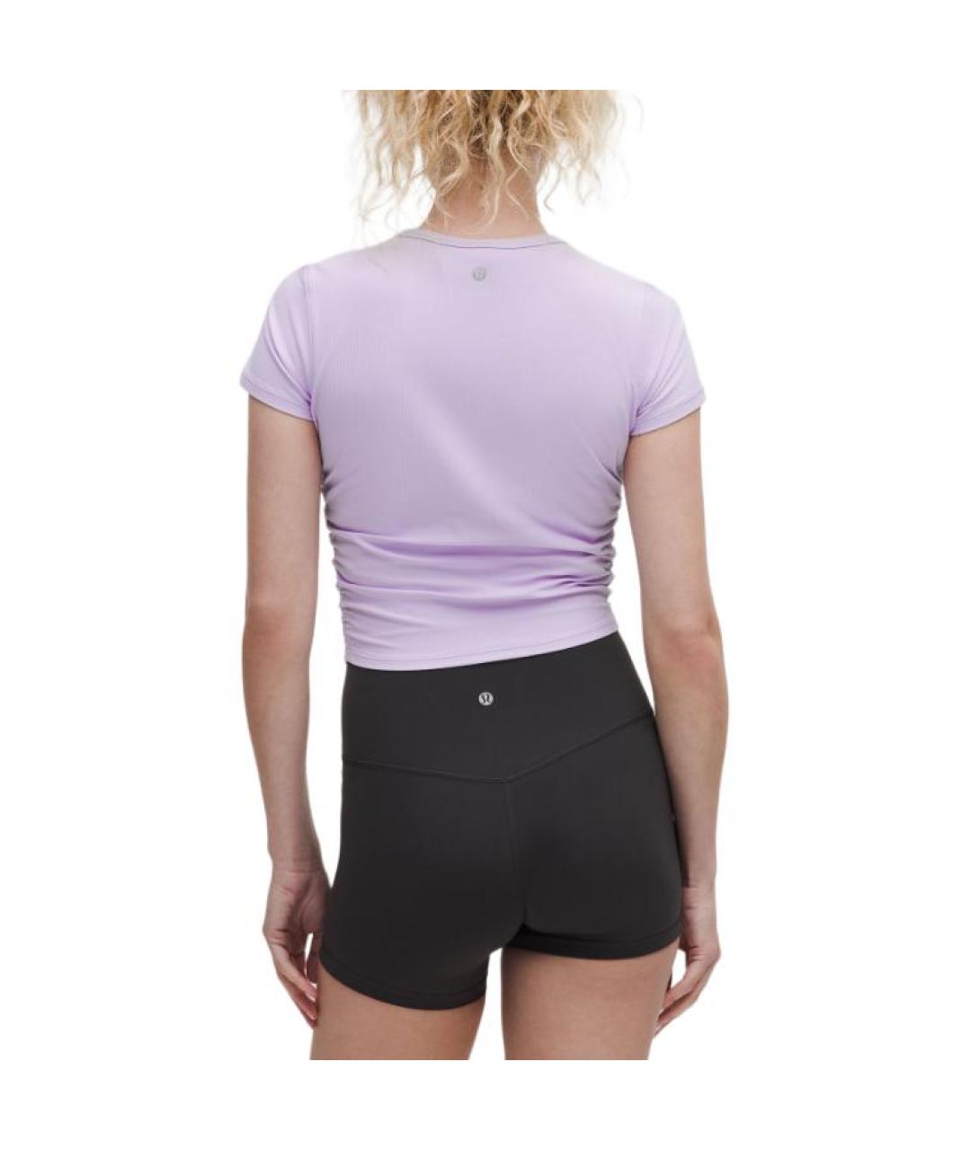 Lululemon Фиолетовая хлопковая футболка, фото 3