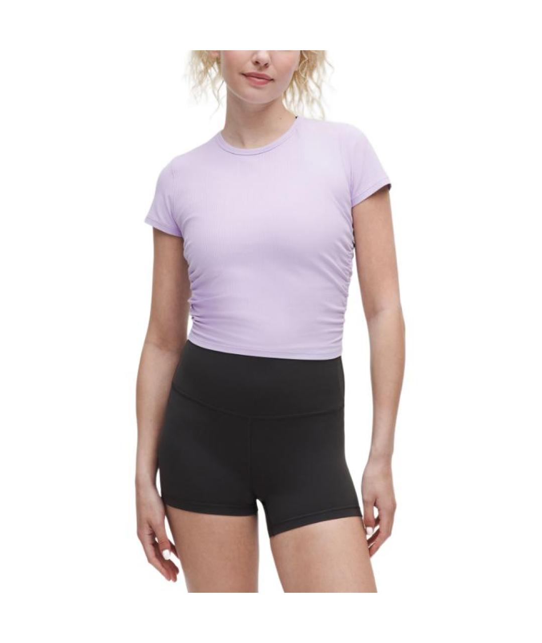 Lululemon Фиолетовая хлопковая футболка, фото 4