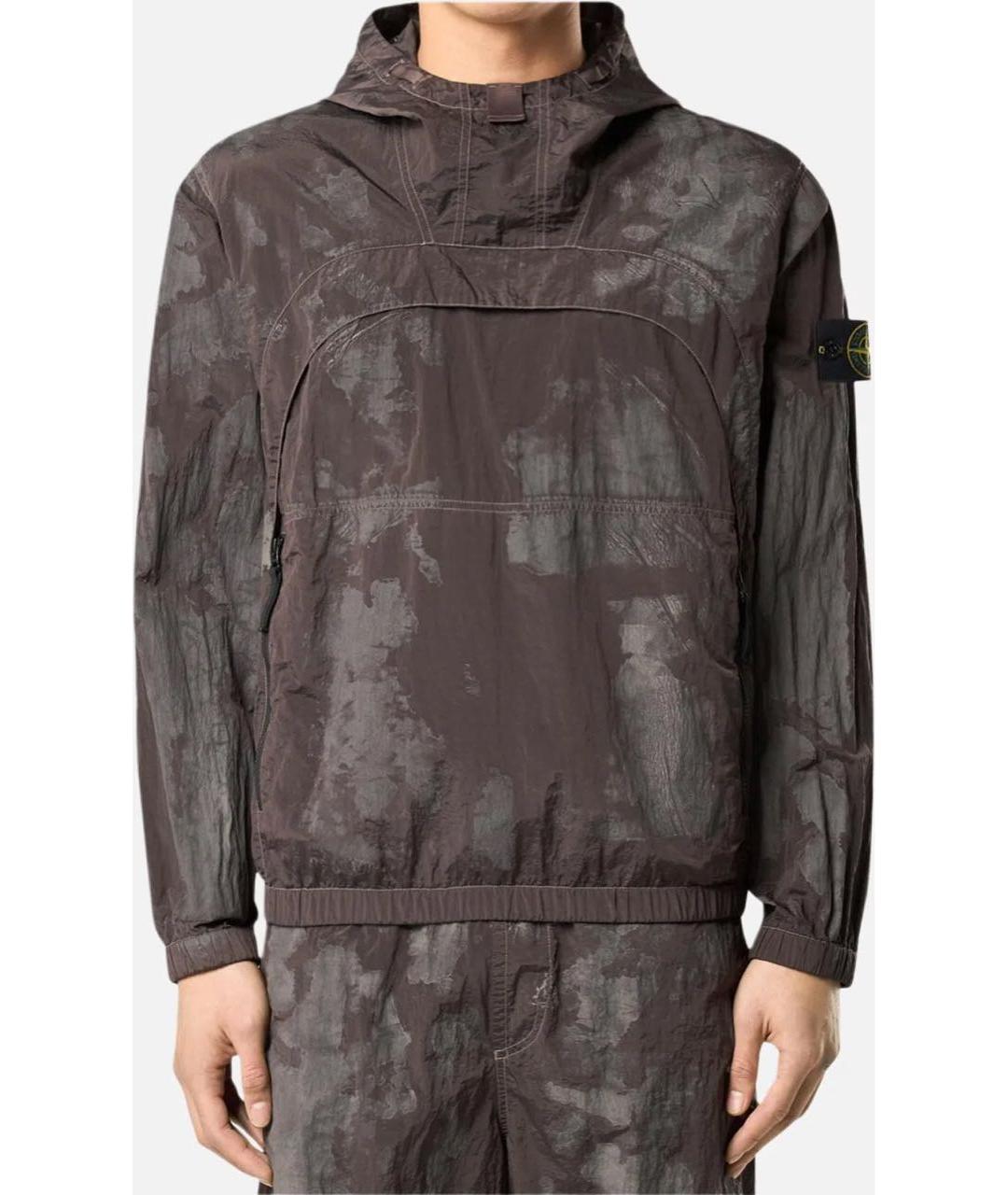 STONE ISLAND Коричневая полиамидовая куртка, фото 5