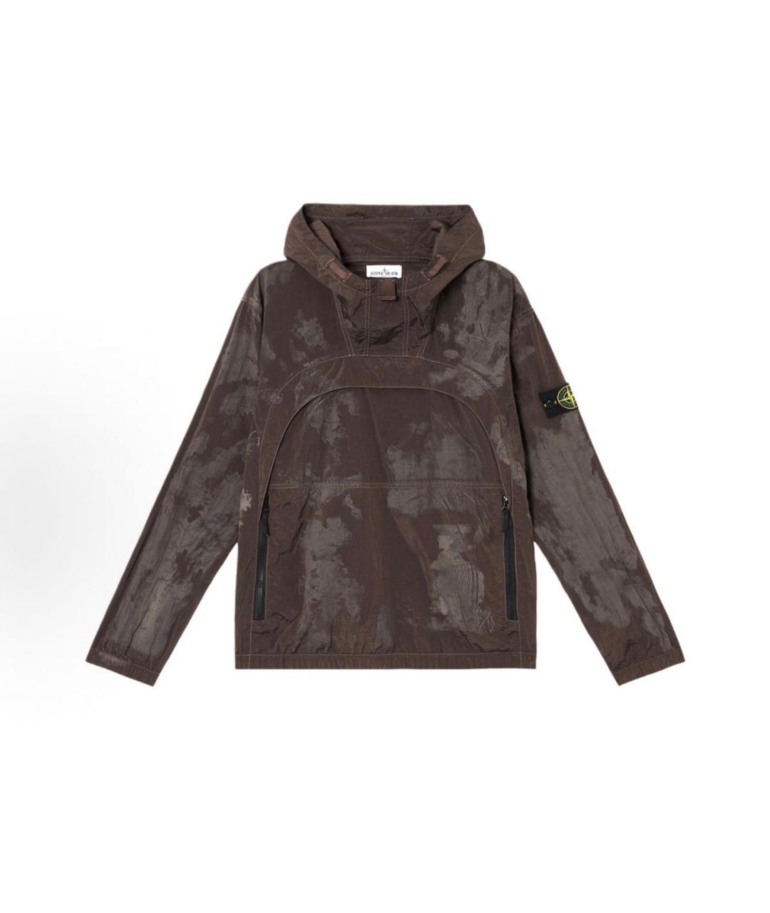 STONE ISLAND Коричневая полиамидовая куртка, фото 6